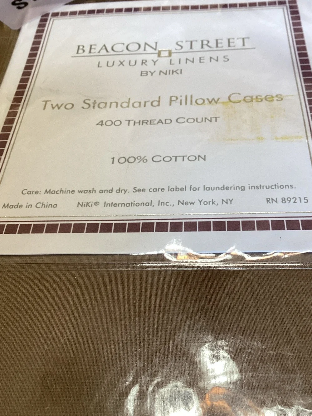 New Beacon Street Latte Standard Pillowcase (2-Pack)